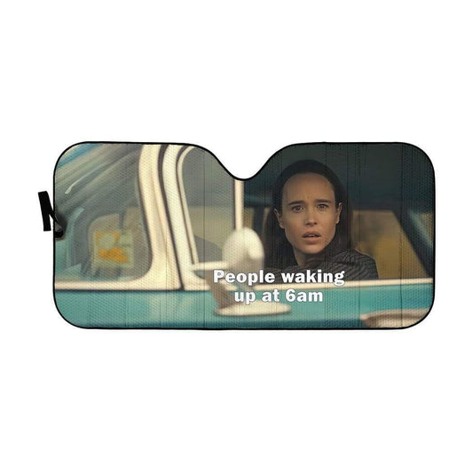 Gearhumans 3D Vanya and Five Drive Umbrella Academy Custom Car Auto Sunshade
