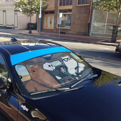 Gearhumans 3D we bare bears 2020 drive Custom Car Auto Sunshade