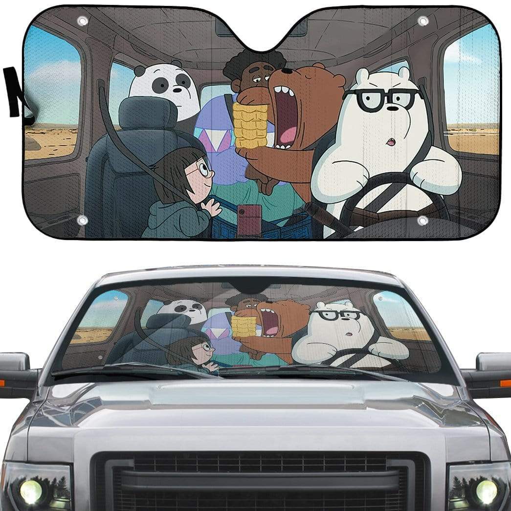 Gearhumans 3D we bare bears 2020 in Car Custom Car Auto Sunshade