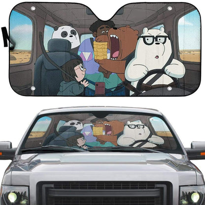 Gearhumans 3D we bare bears 2020 in Car Custom Car Auto Sunshade