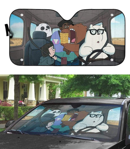 Gearhumans 3D we bare bears 2020 in Car Custom Car Auto Sunshade