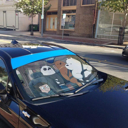 Gearhumans 3D we bare bears 2020 Movie Custom Car Auto Sunshade