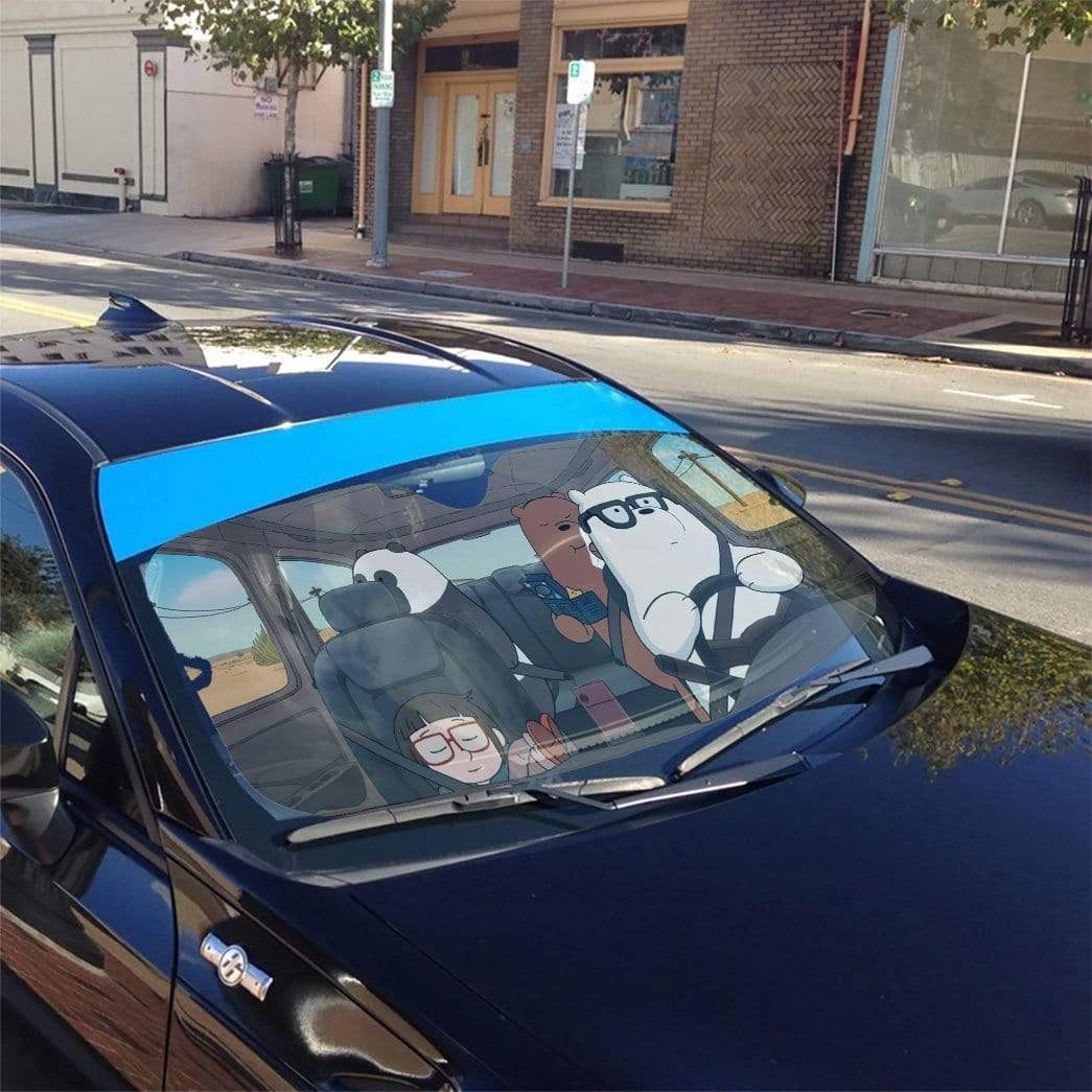 Gearhumans 3D we bare bears 2020 the Movie Custom Car Auto Sunshade