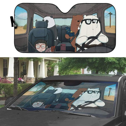 Gearhumans 3D we bare bears 2020 the Movie Custom Car Auto Sunshade