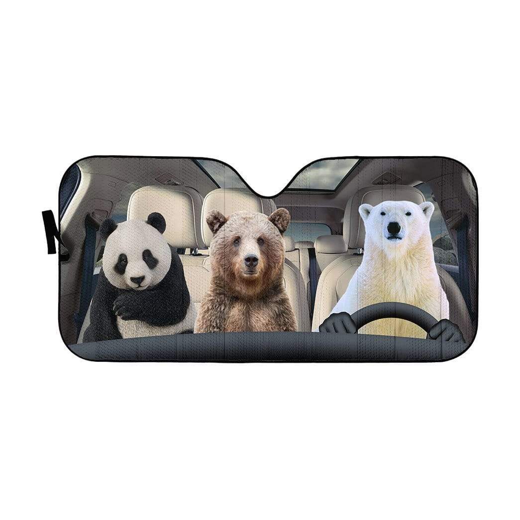 Gearhumans 3D We Bare Bears Custom Car Auto Sunshade
