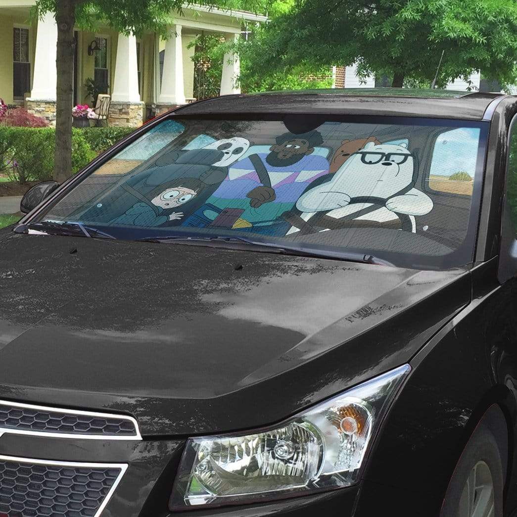 Gearhumans 3D we bare bears Movie 2020 Custom Car Auto Sunshade