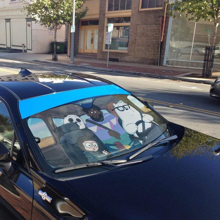 Gearhumans 3D we bare bears Movie 2020 Custom Car Auto Sunshade