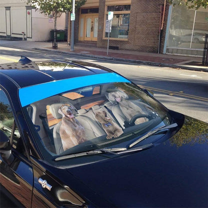 Gearhumans 3D Weimaraner Dogs Custom Car Auto Sunshade