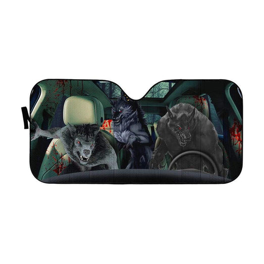 Gearhumans 3D Werewolf Custom Car Auto Sunshade