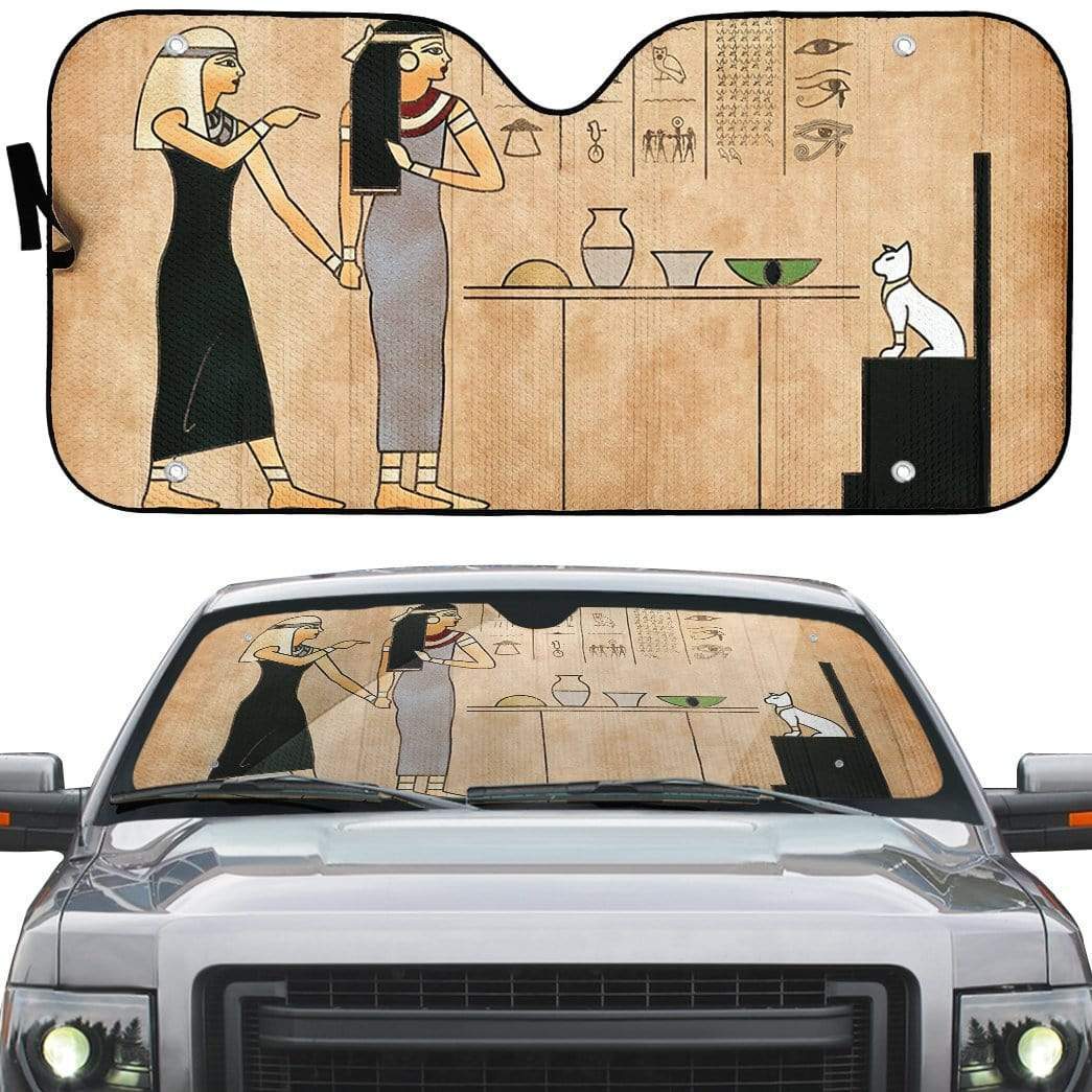 Gearhumans 3D Yelling At A Cat Custom Car Auto Sunshade