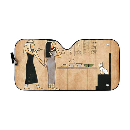 Gearhumans 3D Yelling At A Cat Custom Car Auto Sunshade