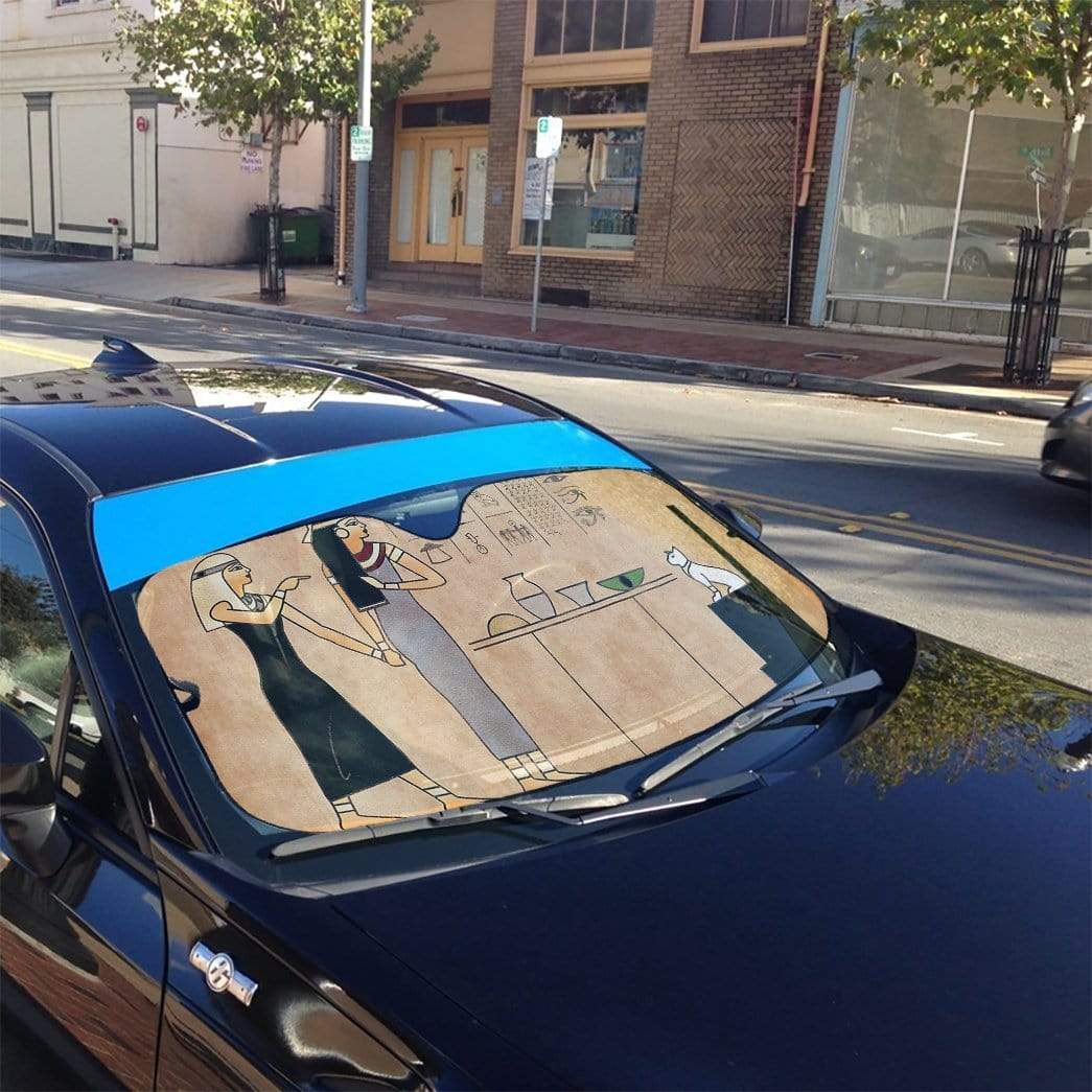 Gearhumans 3D Yelling At A Cat Custom Car Auto Sunshade