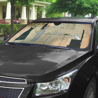 Gearhumans 3D Yelling At A Cat Custom Car Auto Sunshade