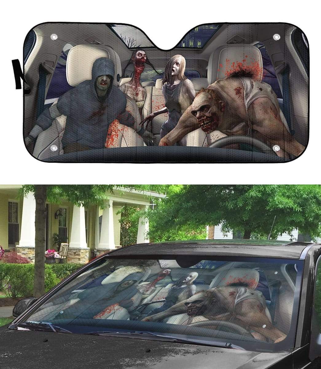 Gearhumans 3D Zombies Left 4 Dead Custom Car Auto Sunshade Custom Car Auto Sunshade