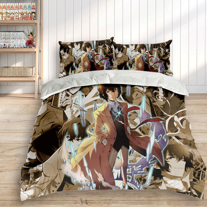 Osamu Dazai Polyester Duvet Cover Set