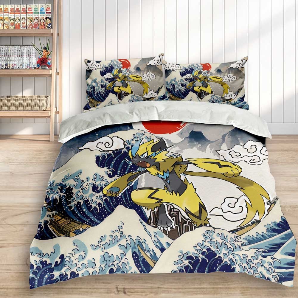 Zeraora Bedding Set Kanagawa Great Wave Edition