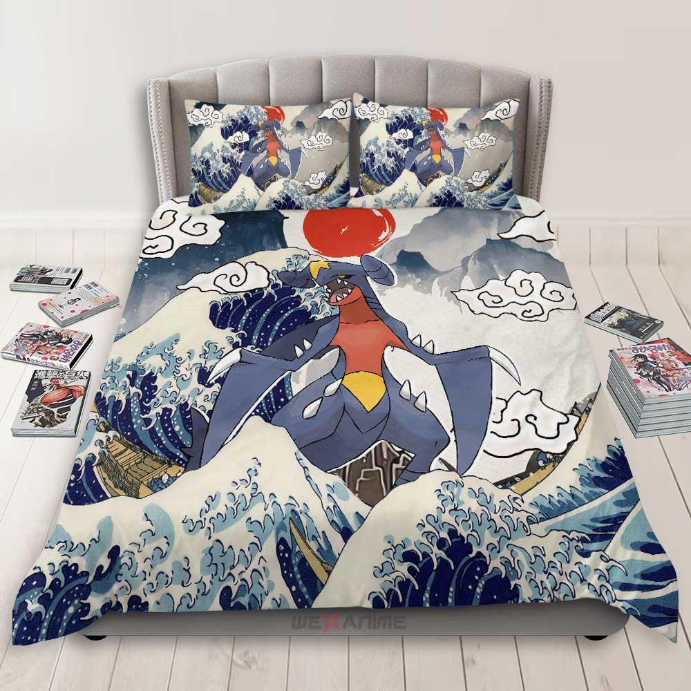 Garchomp Bedding Set Kanagawa Great Wave Edition