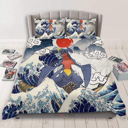 Garchomp Bedding Set Kanagawa Great Wave Edition