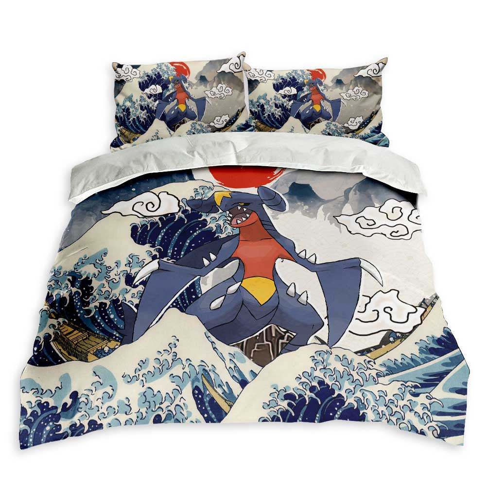 Garchomp Bedding Set Kanagawa Great Wave Edition