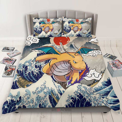 Dragonite Bedding Set Kanagawa Great Wave Edition