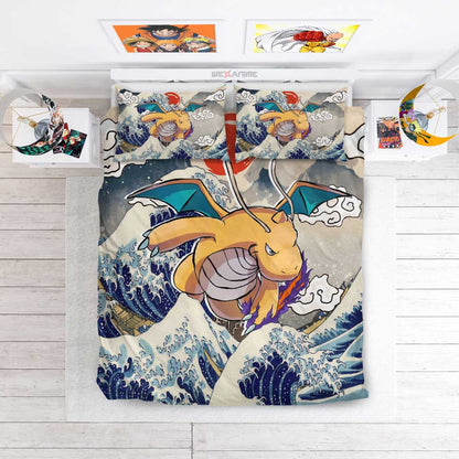 Dragonite Bedding Set Kanagawa Great Wave Edition