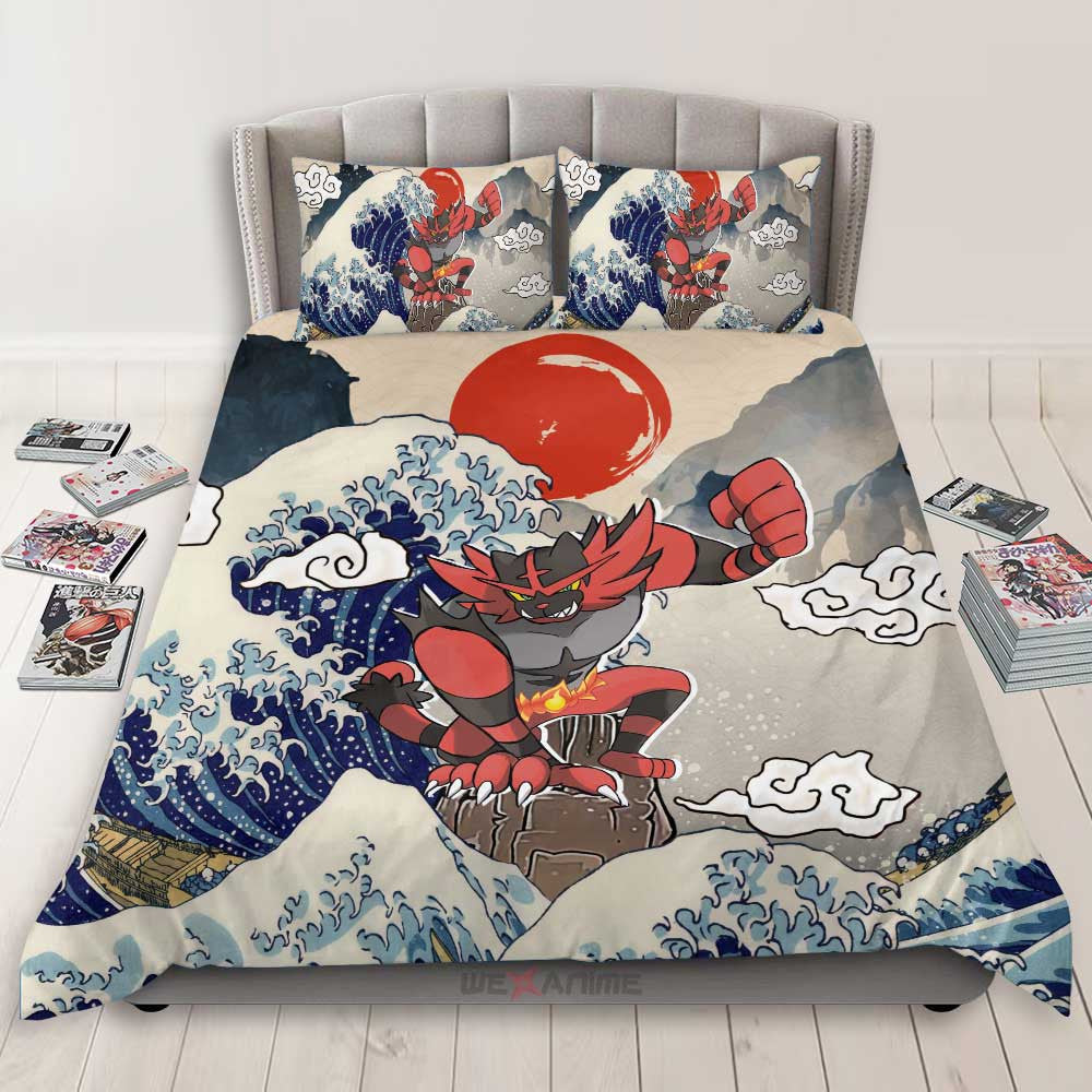 Incineroar Bedding Set Kanagawa Great Wave Edition
