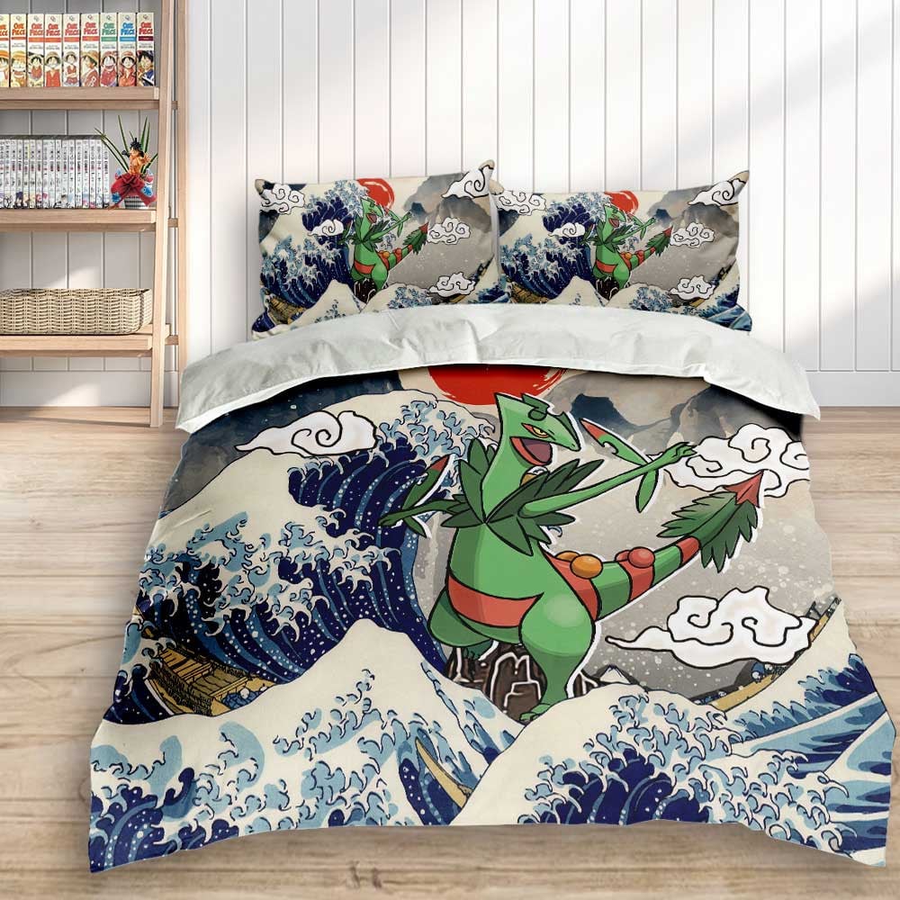 Sceptile Bedding Set Kanagawa Great Wave Edition