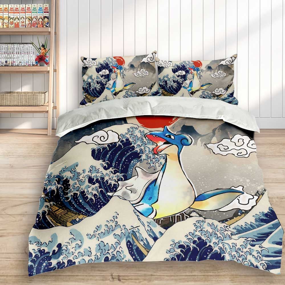 Lapras Bedding Set Kanagawa Great Wave Edition