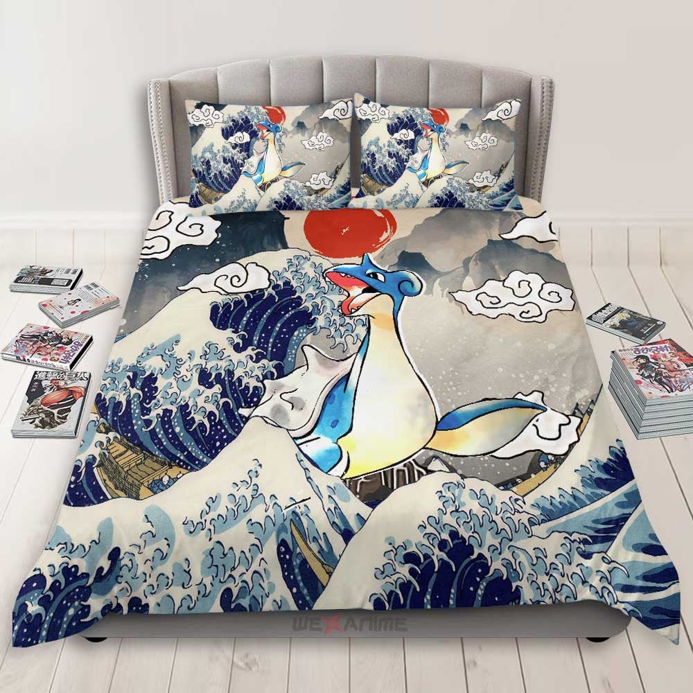 Lapras Bedding Set Kanagawa Great Wave Edition