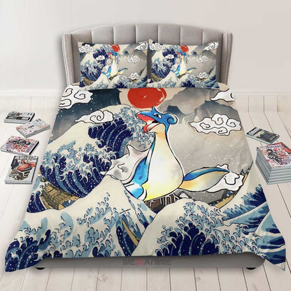 Lapras Bedding Set Kanagawa Great Wave Edition