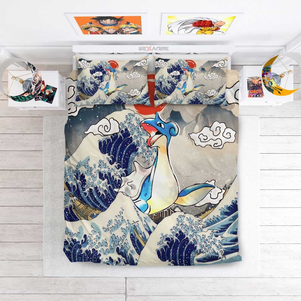 Lapras Bedding Set Kanagawa Great Wave Edition
