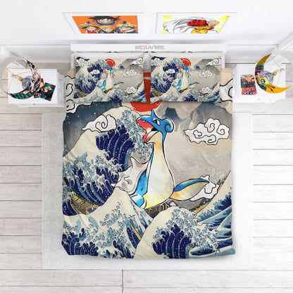 Lapras Bedding Set Kanagawa Great Wave Edition