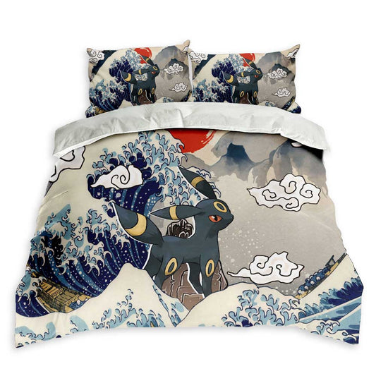 Umbreon Bedding Set Kanagawa Great Wave Edition