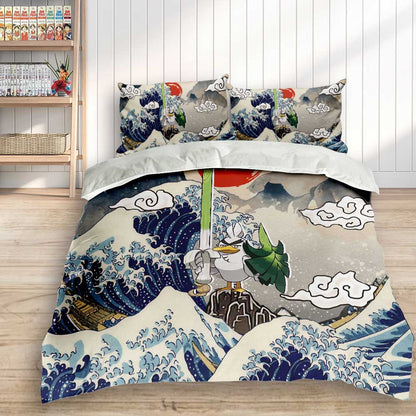 Sirfetch'd Bedding Set Kanagawa Great Wave Edition