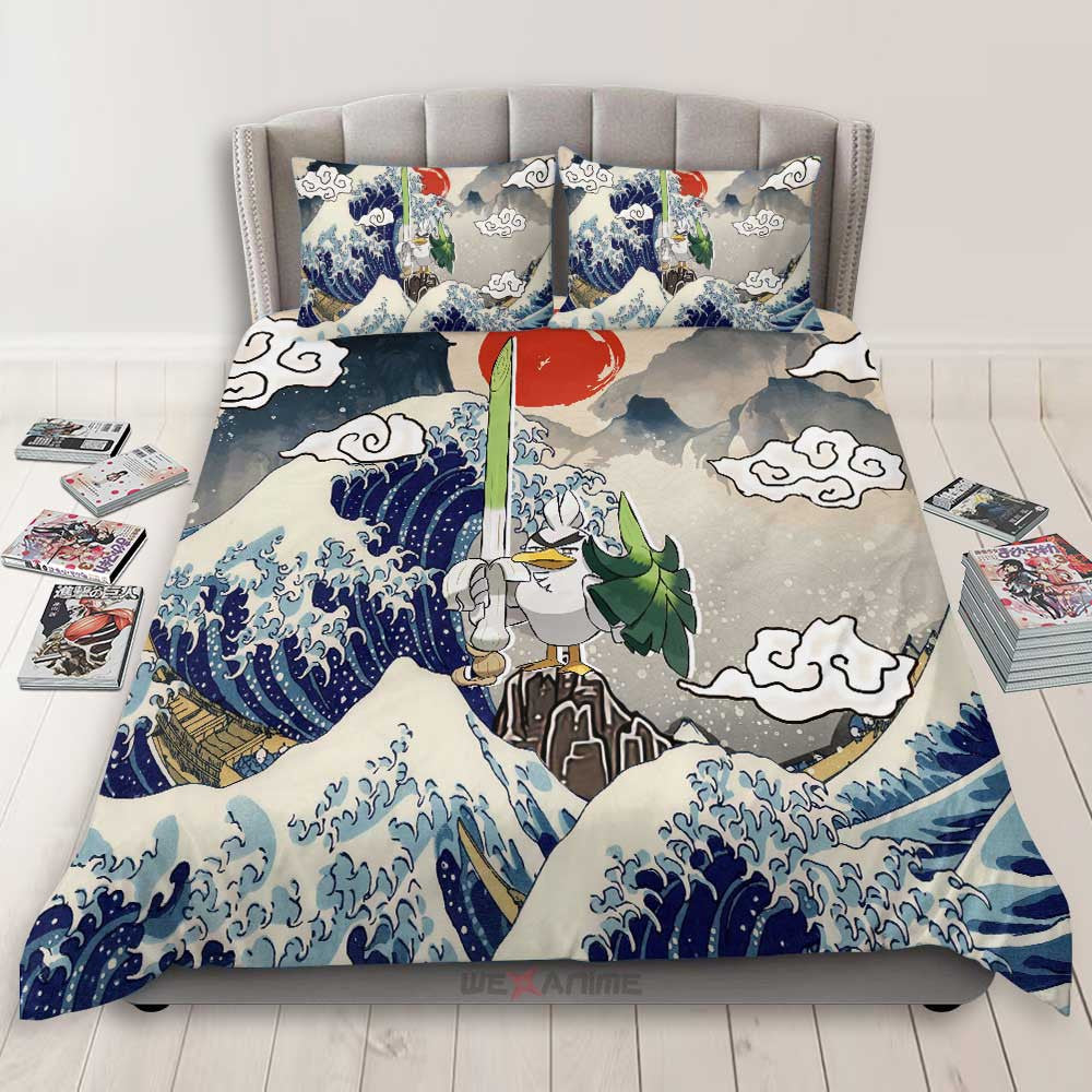 Sirfetch'd Bedding Set Kanagawa Great Wave Edition