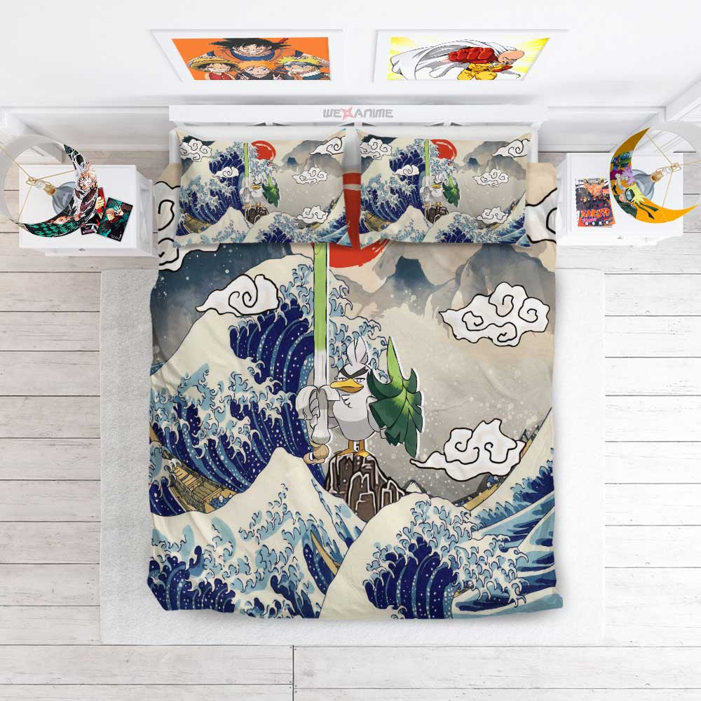 Sirfetch'd Bedding Set Kanagawa Great Wave Edition