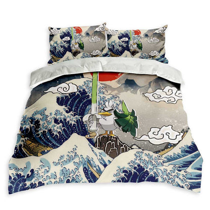Sirfetch'd Bedding Set Kanagawa Great Wave Edition