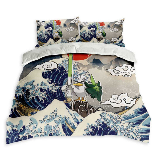 Sirfetch'd Bedding Set Kanagawa Great Wave Edition