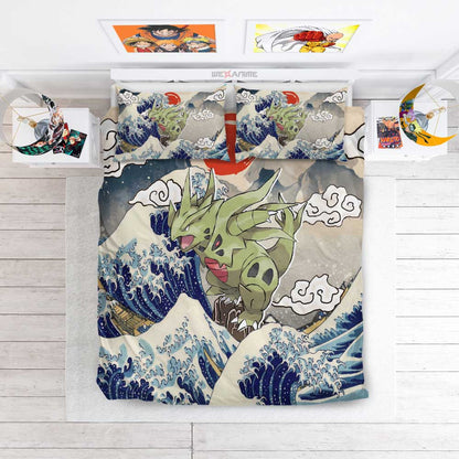 Tyranitar Bedding Set Kanagawa Great Wave Edition