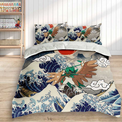 Decidueye Bedding Set Kanagawa Great Wave Edition