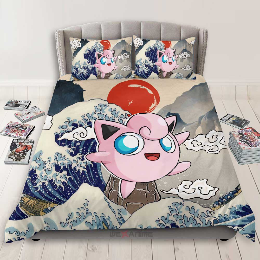 Jigglypuff Bedding Set Kanagawa Great Wave Edition