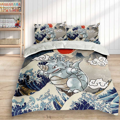 Rhydon Bedding Set Kanagawa Great Wave Edition