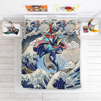 Greninja Bedding Set Kanagawa Great Wave Edition