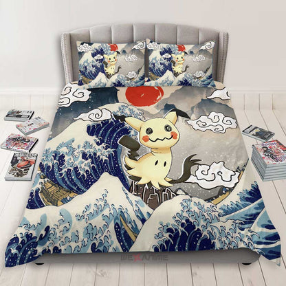 Mimikyu Bedding Set Kanagawa Great Wave Edition