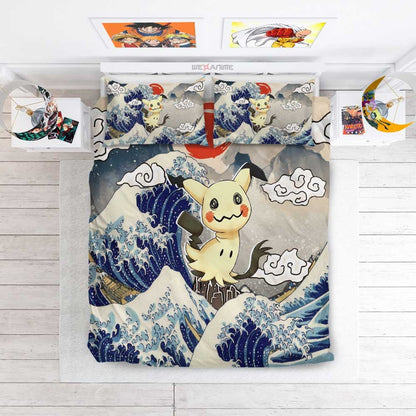 Mimikyu Bedding Set Kanagawa Great Wave Edition