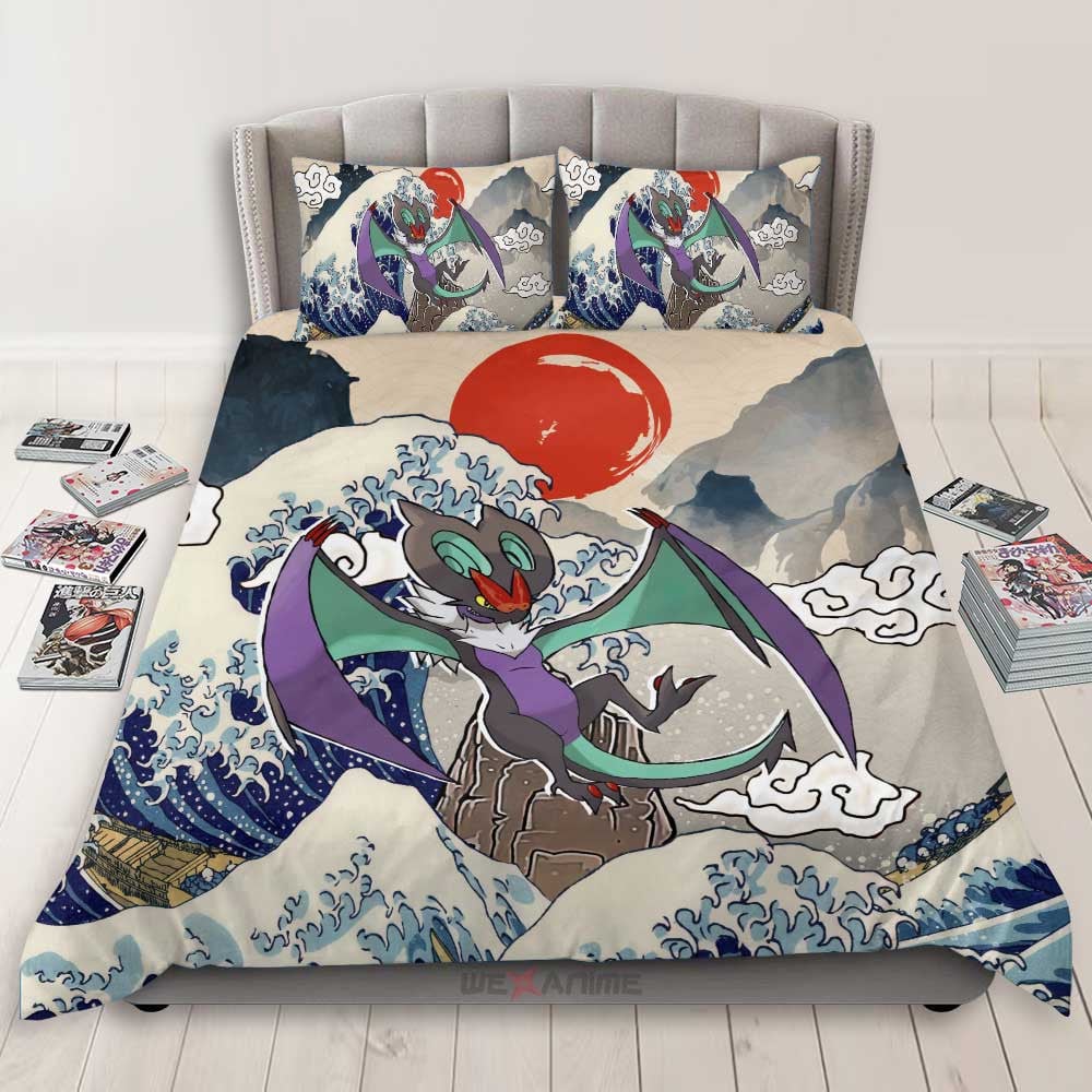 Noivern Bedding Set Kanagawa Great Wave Edition