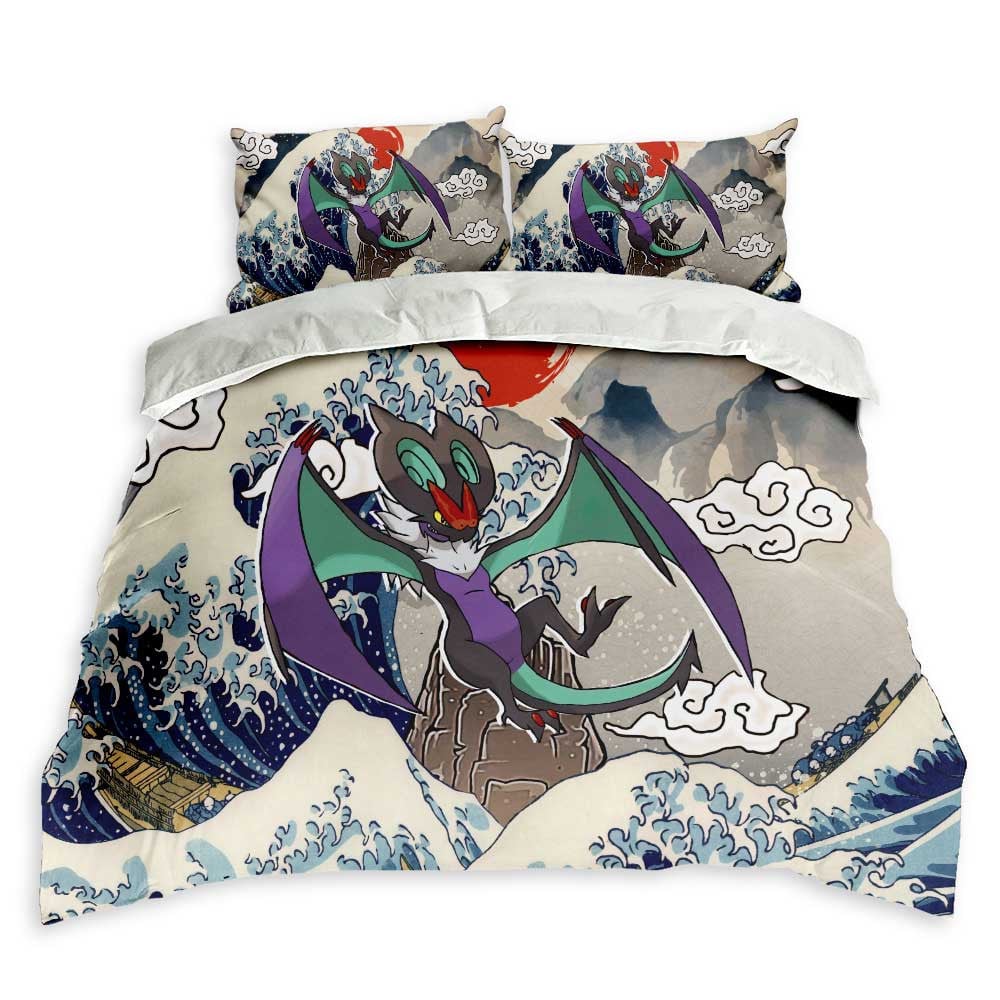 Noivern Bedding Set Kanagawa Great Wave Edition