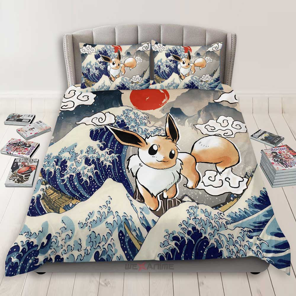 Eevee Bedding Set Kanagawa Great Wave Edition