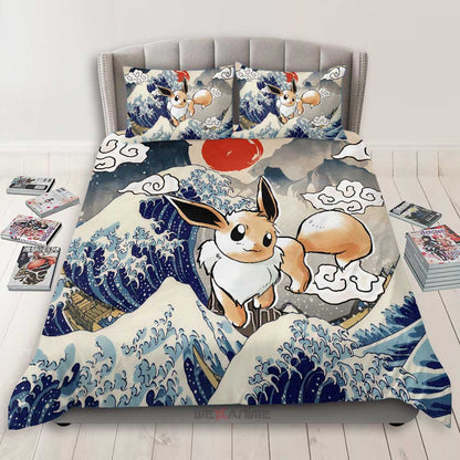 Eevee Bedding Set Kanagawa Great Wave Edition