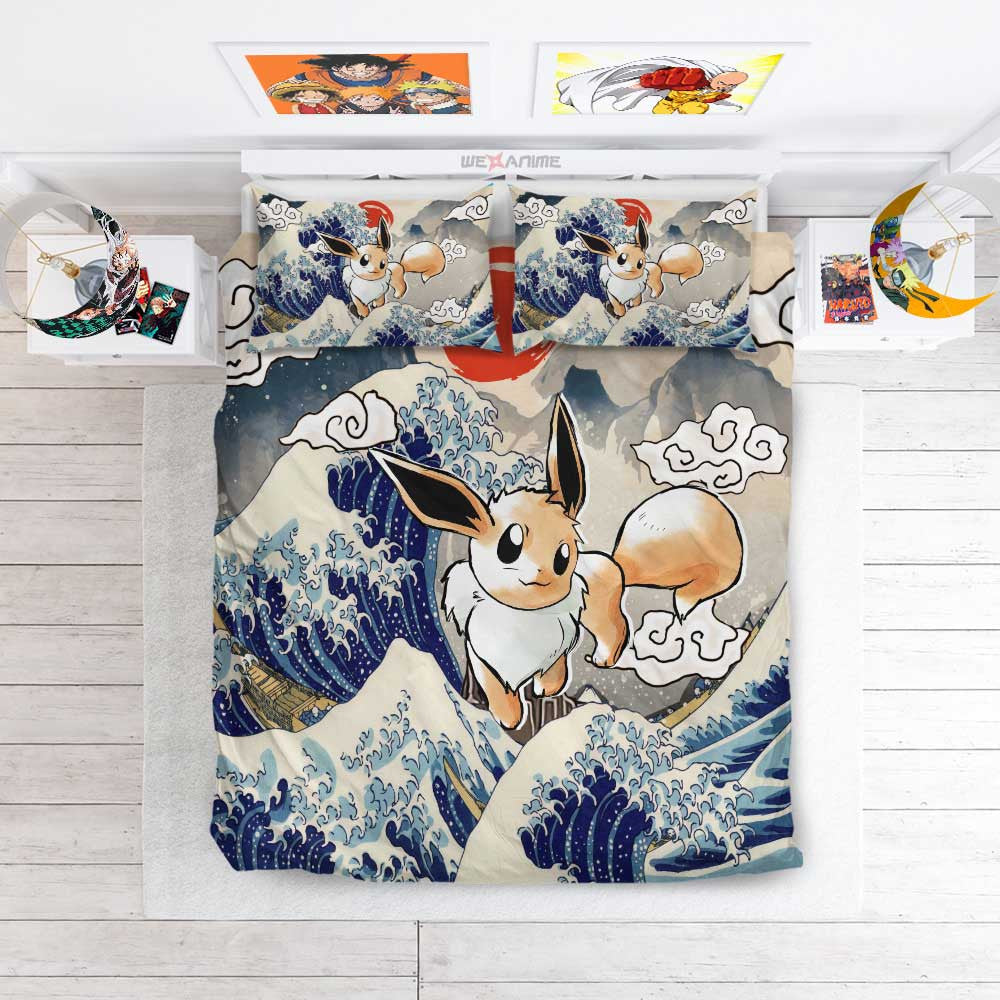 Eevee Bedding Set Kanagawa Great Wave Edition